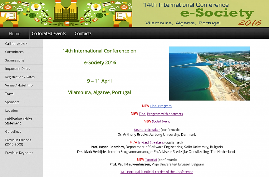 Website E-Society 2016